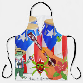 Delantal de regalo de cocina cultural puertorrique
