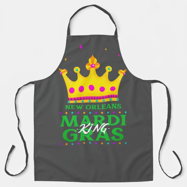 Delantal de Rey de Mardi Gras de Nueva Orleans (Anverso)