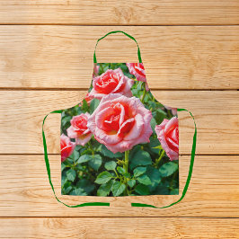 Delantal de rosas rosadas