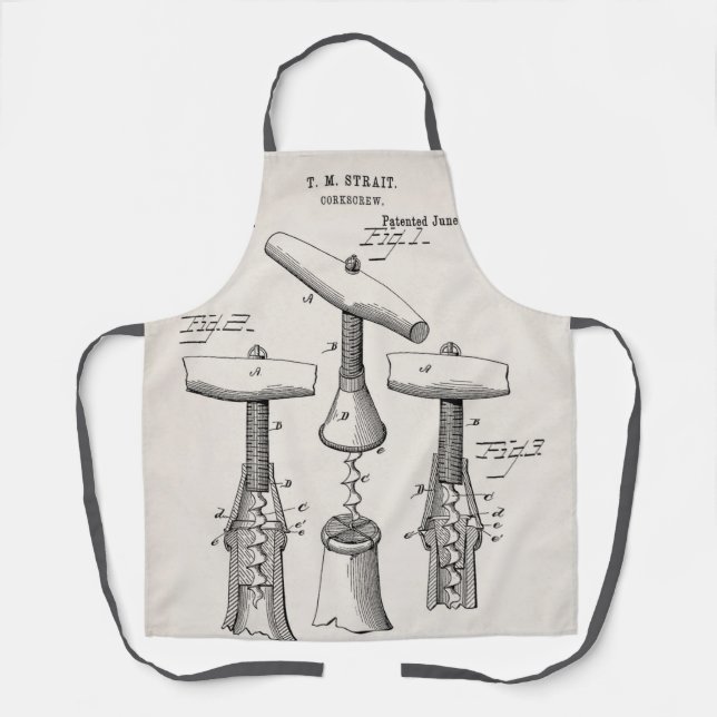Delantal de sacacorchos vintage (Anverso)