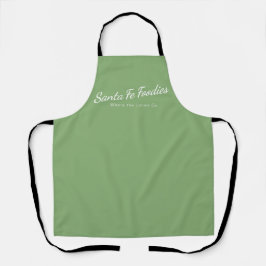 Delantal de salvia con logotipo de Santa Fe Foodie