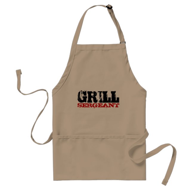 Delantal de sargento de parrilla | beige (Frente)