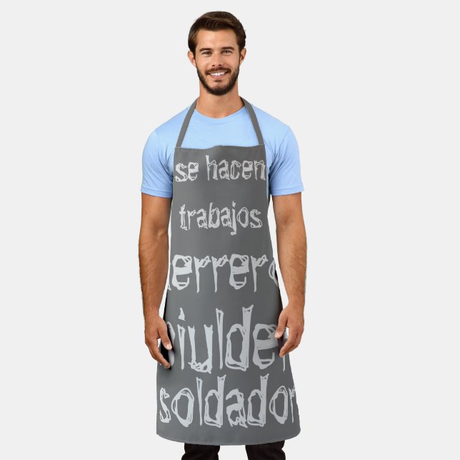 delantal de soldador, herrero, (Gastado)