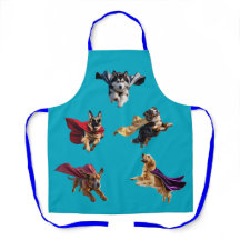 Delantal de superhéroe de perro grande