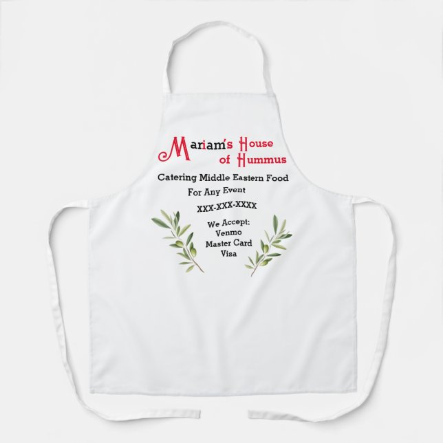 Delantal de tamaño mediano “Catering” (Anverso)
