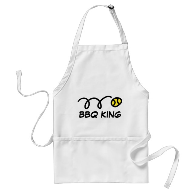 Delantal de tenis BBQ con bola divertida (Frente)