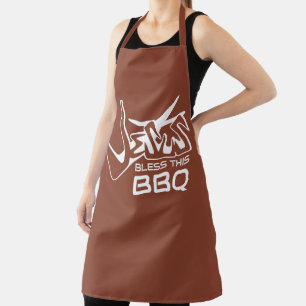 Delantal de terracota para barbacoa Jesús bendiga