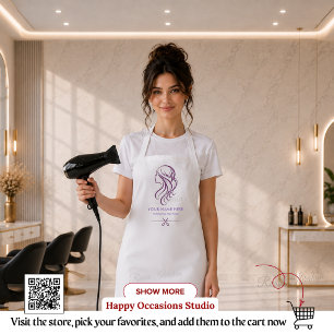 Delantal de Tijeras para Peluquero de Cabello Purp