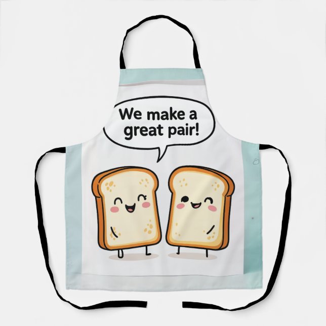 Delantal de Toast Cute We Make a Great Pair (Anverso)
