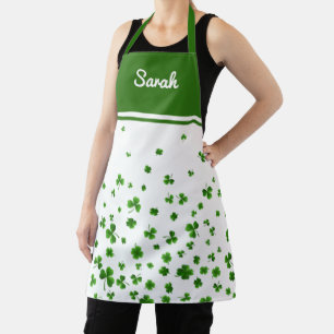 Delantal de trébol verde