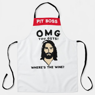 Delantal de vino de Jesús - Regalo divertido con d
