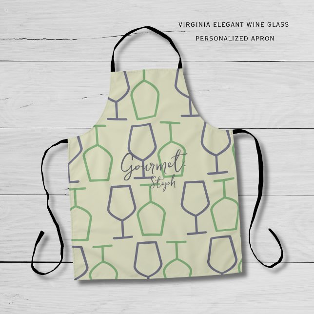 Delantal de vino de Virginia personalizado para go (Check out this personalized Apron, featuring Virginia's famous wine!)