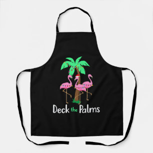 Delantal Deck The Palm Trees Flamingo Navidades Holiday Fun