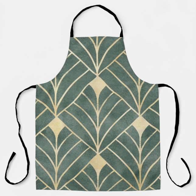 Delantal Deco de Arte Dorado: Estilo Lujoso y Sin Marea (Anverso)