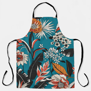 Delantal Deco floral artístico: patrón de infiltración sin