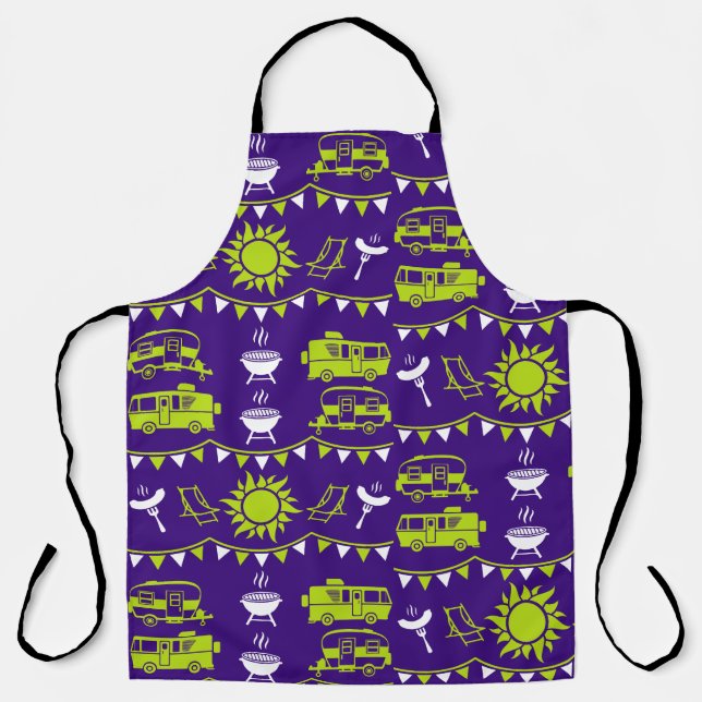 Delantal Decoración de camping de caravana (Anverso)