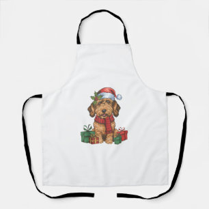 Delantal Decoración de Fiesta de Navidad Santa Labradoodle