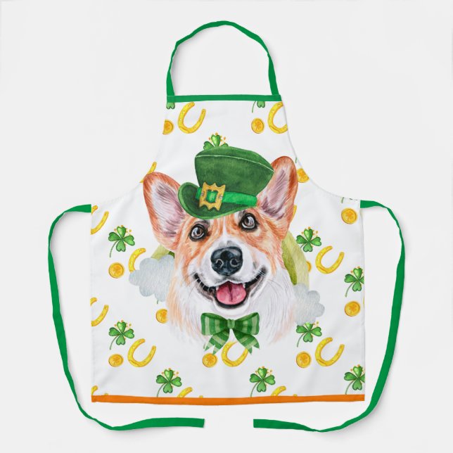 Delantal Decoración del hogar de vacaciones de Corgi Día de (Anverso)