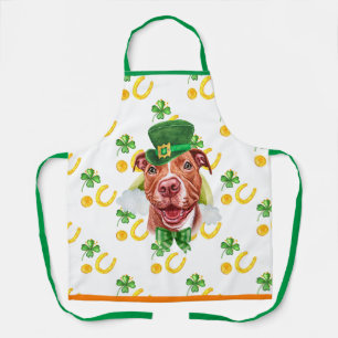 Delantal Decoración navideña crema de Pitbull en San Patric