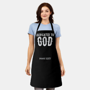 DELANTAL DEDICADO A DIOS PERSONALIZABLE BLANCO GUAY