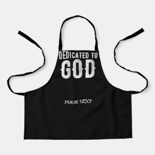 DELANTAL DEDICADO A DIOS PERSONALIZABLE BLANCO GUAY