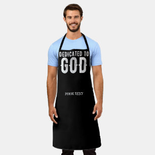 DELANTAL DEDICADO A DIOS PERSONALIZABLE BLANCO GUAY