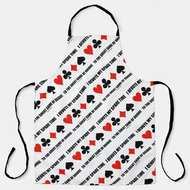 Delantal Dedico Mi Tiempo Libre Al Gran Juego Del Puente (Anverso)