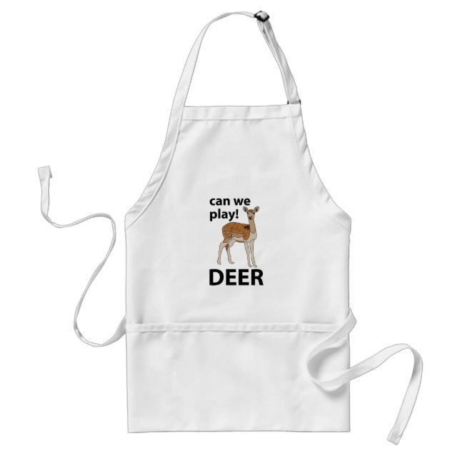 Delantal Deer Can We Play Cute Deer (Frente)