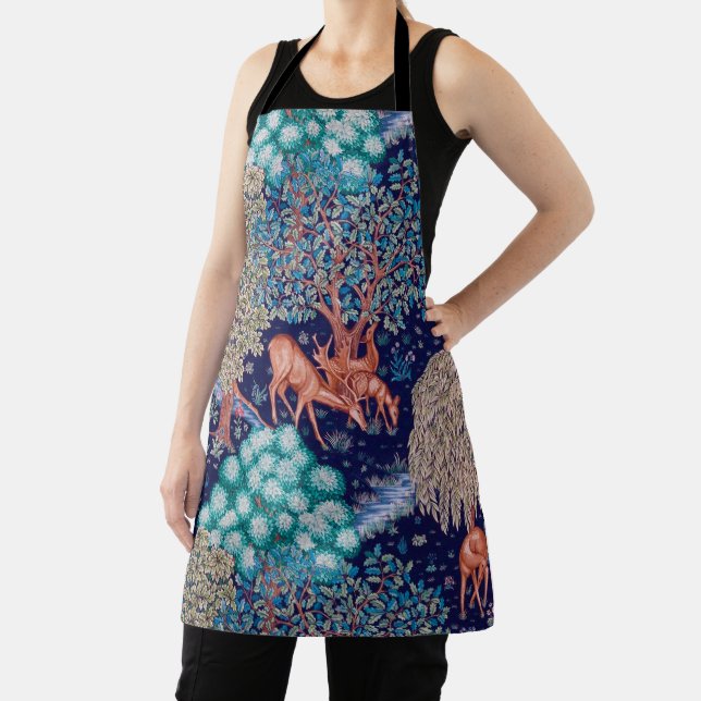 Delantal Deers in the Forest, William Morris (in situ)