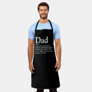 Delantal Definición de nombre personalizada de papá