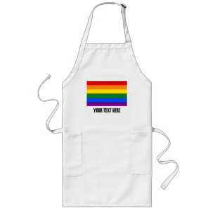 Delantal del Bbq de la bandera del arco iris para