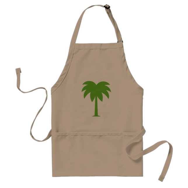 Delantal del Bbq de la palmera para los hombres y (Frente)