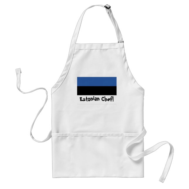 Delantal del cocinero de la bandera de Estonia (Frente)
