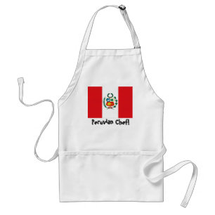 Delantal del cocinero de la bandera de Perú