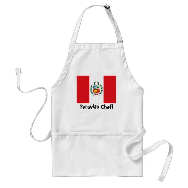 Delantal del cocinero de la bandera de Perú (Frente)