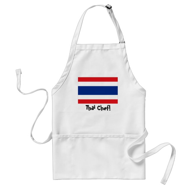 Delantal del cocinero de la bandera de Tailandia (Frente)