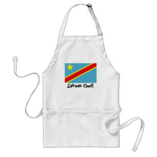 Delantal del cocinero de la bandera de Zaire