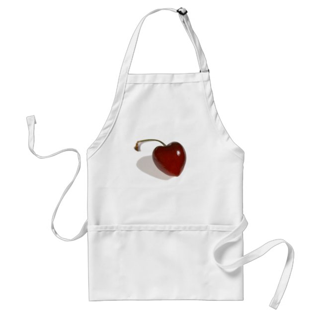 Delantal del corazón de la cereza (Frente)