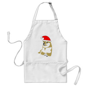 Delantal del dux guau del meme Navidad mismo tal gorra