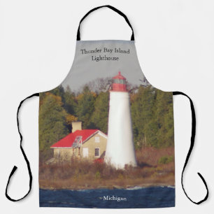 delantal del faro de la isla de Thunder Bay
