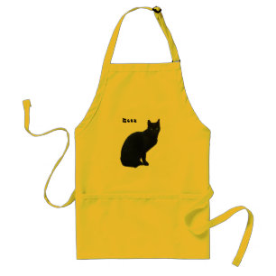 Delantal del gato negro