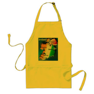 Delantal del mapa de la bandera de Irlanda