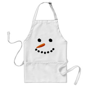 Delantal del navidad de la cara del muñeco de