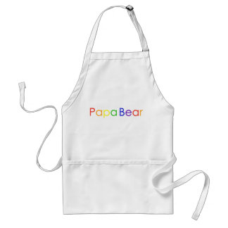 Delantal del oso de la papá