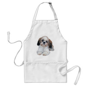 Delantal del perrito de Shih Tzu