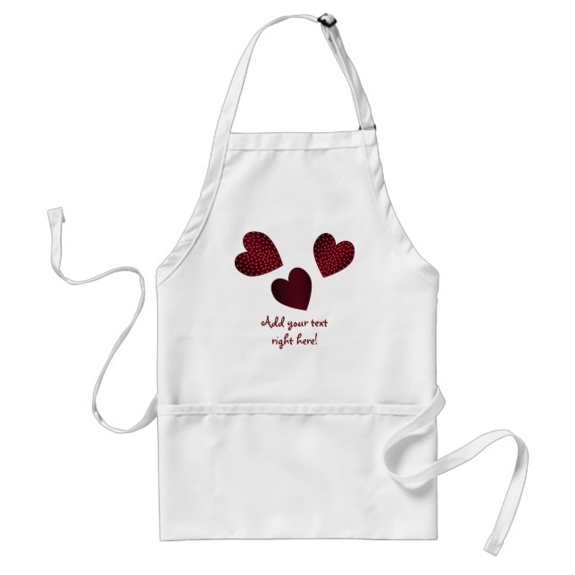 Delantal del personalizable de los corazones (Frente)