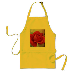 Delantal del rosa rojo