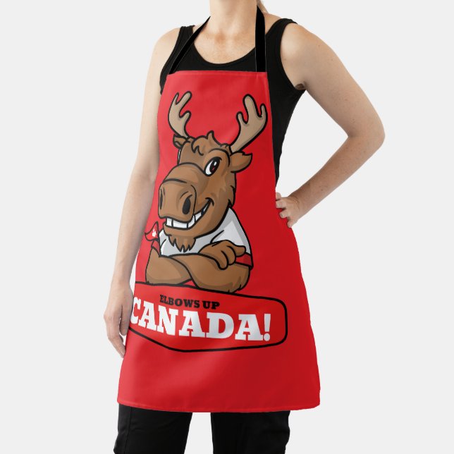 Delantal ¡Delantal Codos Arriba Canadá! Ratón Divertido Sos (in situ)
