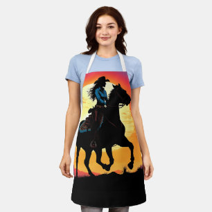 DELANTAL DELANTERO DE COCINA CON ESTAMPADO DE VAQUERA