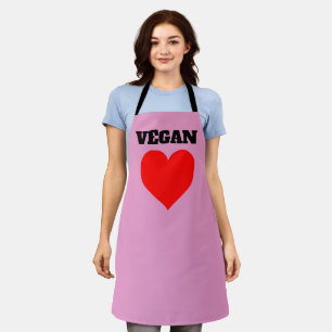 DELANTAL DELANTERO DE COCINA ROSA VEGANO